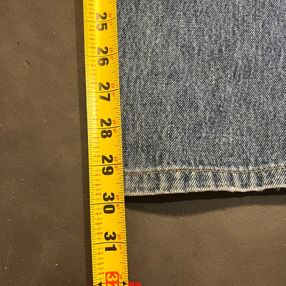 Vintage Levis 535 Eurofit Straight Leg Jeans Mens 36x30 Baggy Light‎ Wash Denim - Picture 8 of 9
